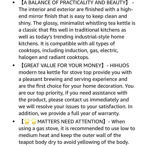 Tea Kettle Stovetop 2.64QT Whistling Stainless‎ Steel Cool Grip Bakelite Handle - Picture 11 of 12